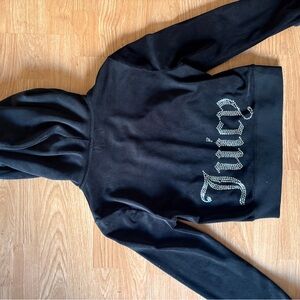 Juicy Couture Black Hoodie with Sparkling Logo